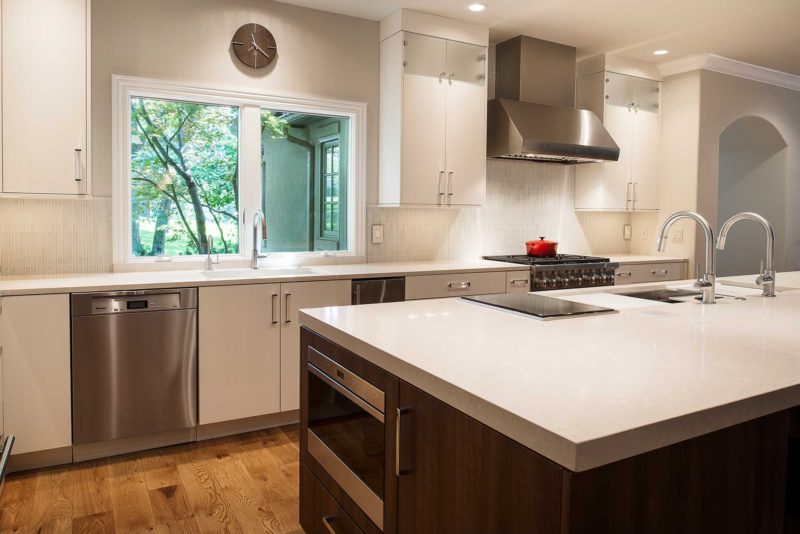 Chrome and Cream 1 beautiful and functional kitchen