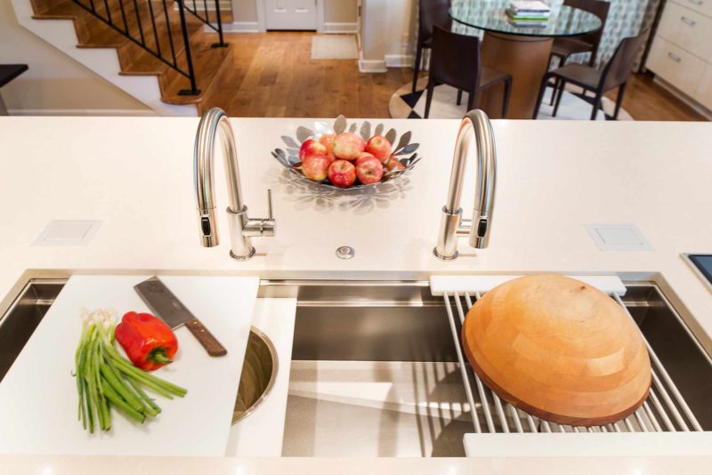 Chrome and Cream 6 beautiful and functional kitchen with Galley Workstation large stainless steel kitchen sink