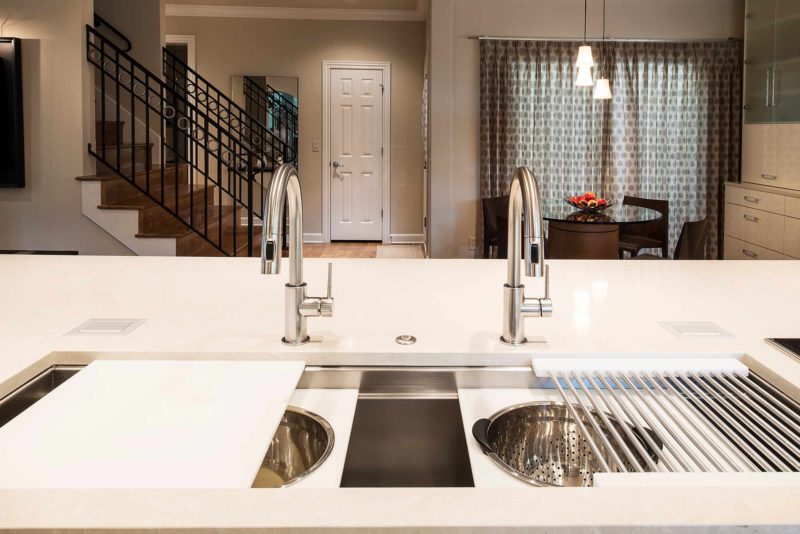 Chrome and Cream 8 beautiful and functional kitchen with Galley Workstation large stainless steel kitchen sink