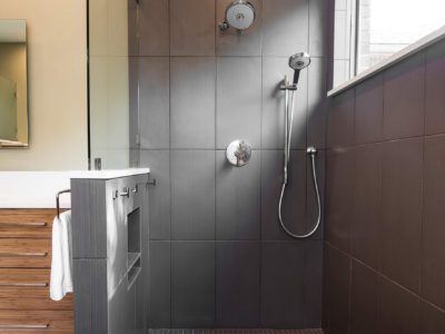 Beyond the Kitchen 1 slate grey tile contemporary shower