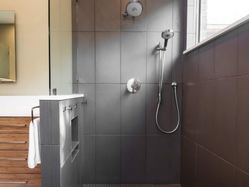 Beyond the Kitchen 1 slate grey tile contemporary shower