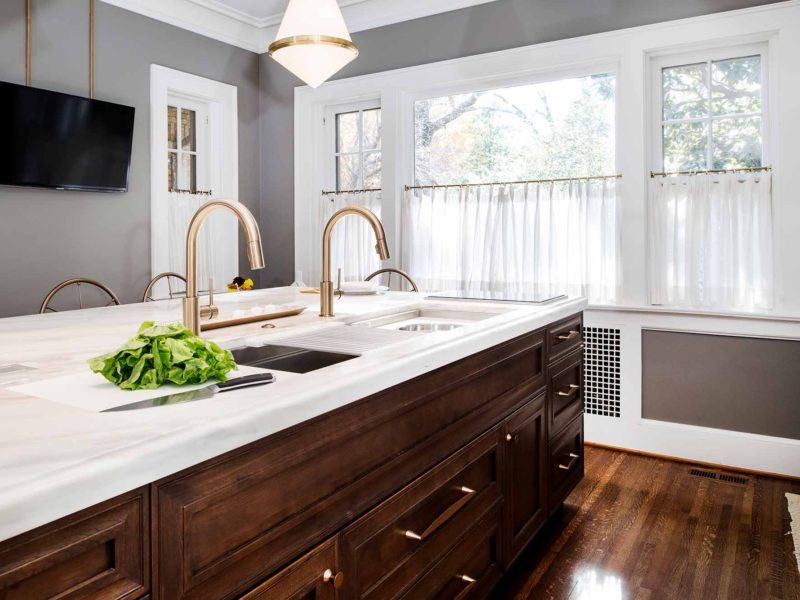 Historically Classy 7 beautiful kitchen with Galley Workstation large kitchen sink and induction cooking